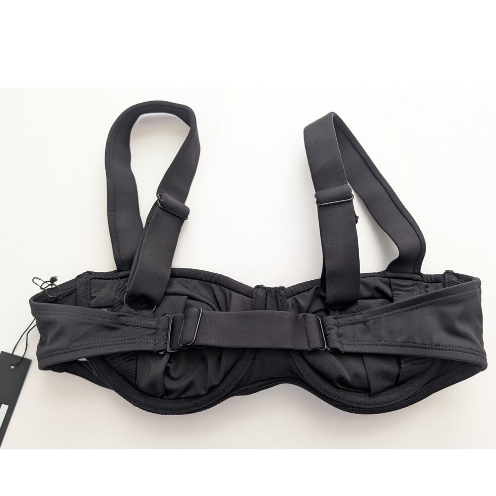 NWT TA3 Busty Bra Top Bikini Top Black Size Small B Cup Underwire Padded - Picture 4 of 5